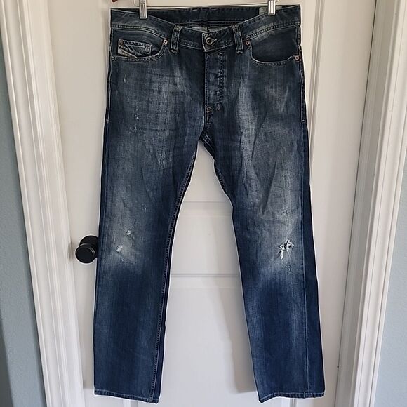 Diesel Jeans Safado 34x32 Regular Slim Straight Stretch Button Fly Wash 0835S - Picture 1 of 9